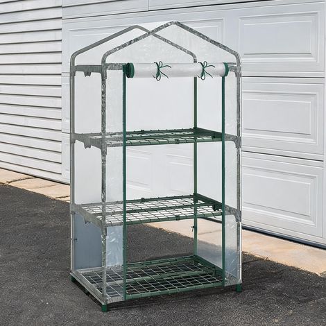 Serre de jardin transparente en métal PVC 69 x 49 x 125 cm (1/5)