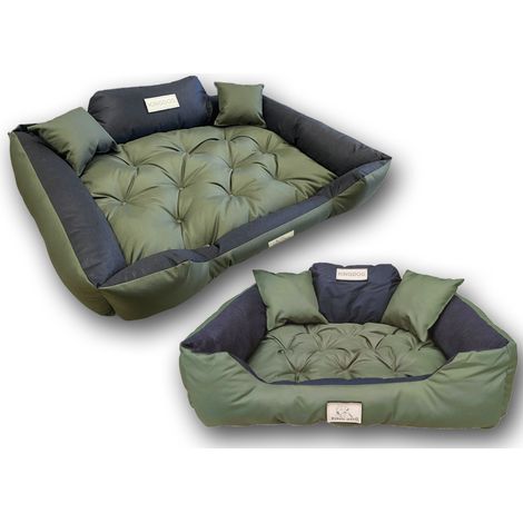 Kingdog Hundebett 100x75 cm personalisierbar wasserdicht grün
