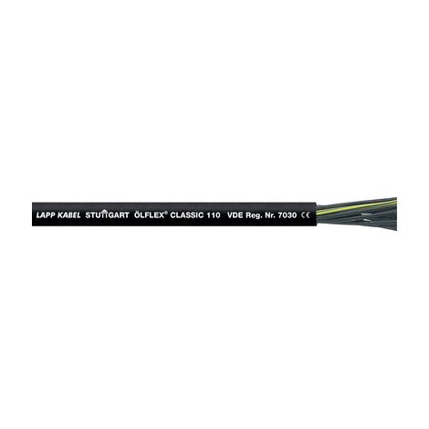 Cable eléctrico Lapp classic 110 bk flexible certificado CE