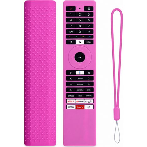 Housse en Silicone Rose pour Télécommande TV Compatible Toshiba Série CT-ERF, Anti-poussière et Phosphorescente (1/5)