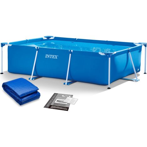 Piscina de jardín con estructura de 300 x 200 x 75 cm, 2 en 1, INTEX 28272