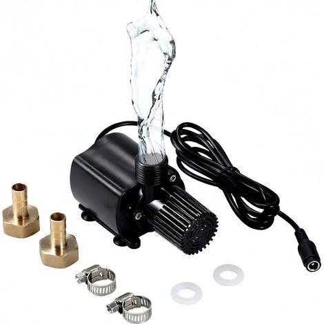 Bomba de agua sin escobillas de 12 V CC, ultrasilenciosa e impermeable, 800 l/h, 5 m, 15 W (sumergible) (1/5)