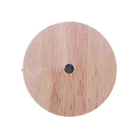 Pied de lampe au style épuré et moderne, plaque de plafond en bois, douille E27 pour lustre (1/5)