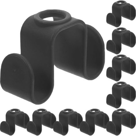 Lot de 10 crochets pour vêtements en ABS noir crochets de (1/5)
