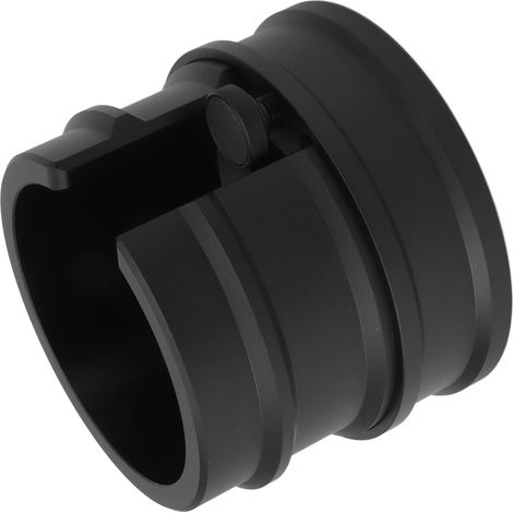 Support de porte-filtre à café en alliage d'aluminium avec tamper intégré, compatible avec les machines à expresso de 51 mm, 53 mm et 58 mm (noir). (1/5)