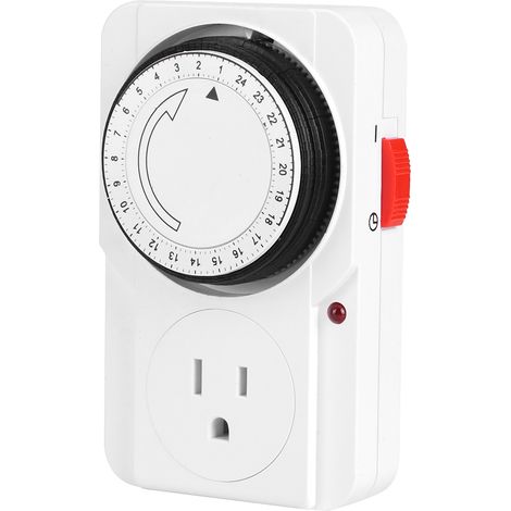 Mechanical Timer Socket 24‑Hour Cycle Timing Controller Socket US Plug 125V Home Supplies (1/5)