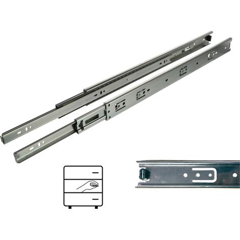 Guida a cuscinetti a sfera H45 a estrazione totale 500 mm 30 kg Riex NB45 (1/5)