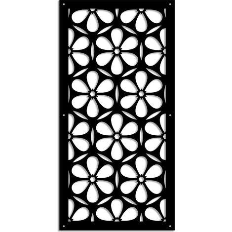 ESAPRIME - Panneau ajouré en PVC - Brise-soleil - Dimension : 50x150 cm - Couleur : noir