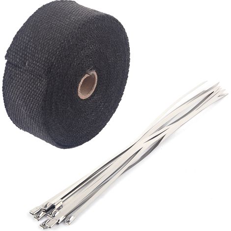 Jeffergarden Tuyau de descente de collecteur d'échappement thermique de 10 m avec tuyau de 10 attaches de cble