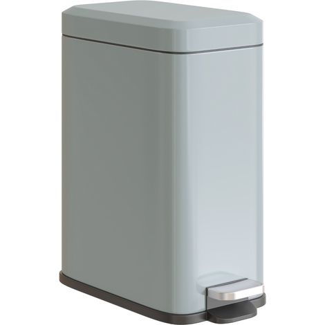 Papelera de metal con pedal 5 L gris HOMVRA (1/5)
