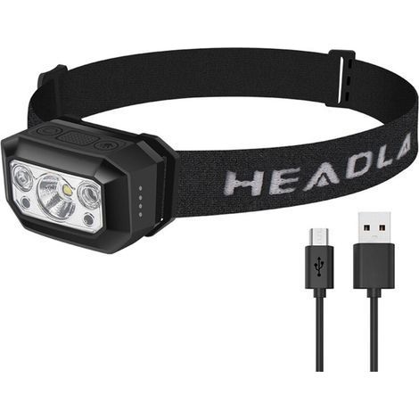 Rechargeable LED Headlamp Red White Blue Green Super Frontal 9 Modes 630 lumen Waterproof Be applicable (1/5)