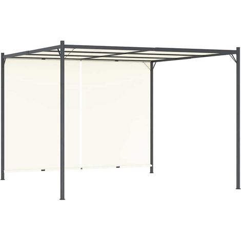 Tonnelle de Jardin Tente de réception - Rapide à Installer avec toit réglable Crème Blanc 3x3 m Acier BV565085 - BonneVie (1/5)