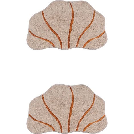 Tapis Tapis De Bain Mignon Coquillage Tapis De Salle De Bains Super Doux Absorbant Antidérapant Lavable Tapis De Porte D'entrée 2pièces (1/3)