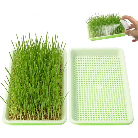 2 Pack Watercress Grow Tins (8.7" x 5.5") + 30ml Spray Bottle, Germ Box for Microgreens, Sprouts and Watercress Germ Starter Kit for Germination (1/5)