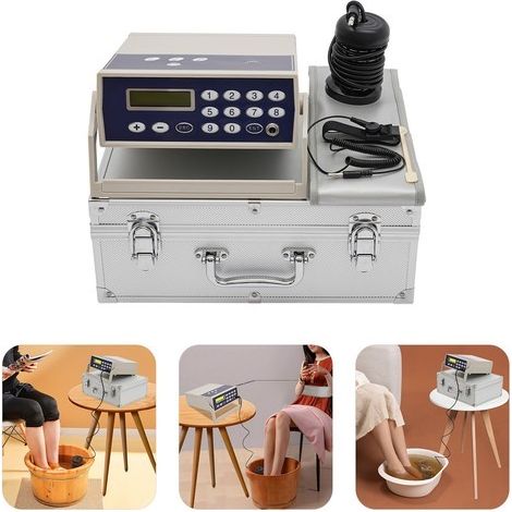 Senderpick – Machine de bain de pieds ionique détoxifiant – Système SPA avec ceinture infrarouge – Favorise circulation sanguine et soulage fatigue