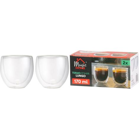 Becher MagicHome Lungo für Kaffee/Tee, Thermo mit Doppelwand, 170 ml, Pack 2 Stk (1/4)