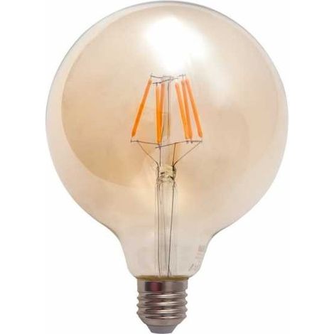 Bombilla e27 (grueso) globo value vintage led d125 8w 2200k 630lm ambar
