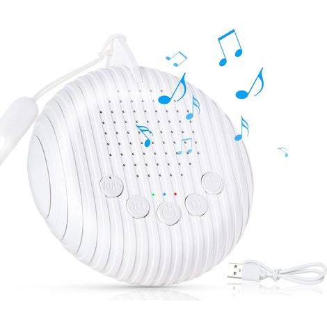 Générateur de bruit blanc portable, générateur de sommeil avec bruit blanc, 10 effets sonores apaisants intégrés, effets sonores naturels, volume réglable, 3 minuteries de sommeil, compact et portable (1/5)