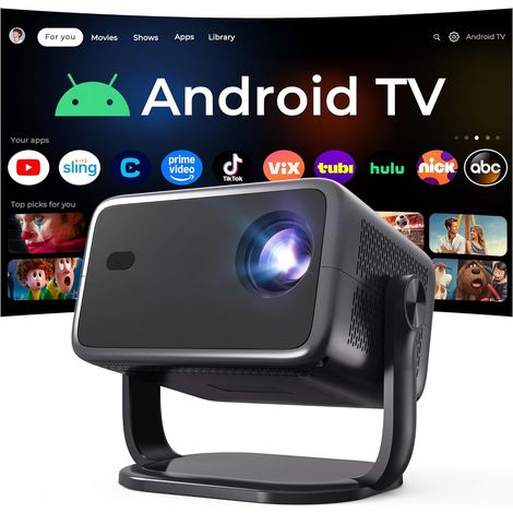 Smart Vidéoprojecteur Compatible 4K Android 14 1080P Natif avec Autofocus IA et WiFi 6 (1/5)