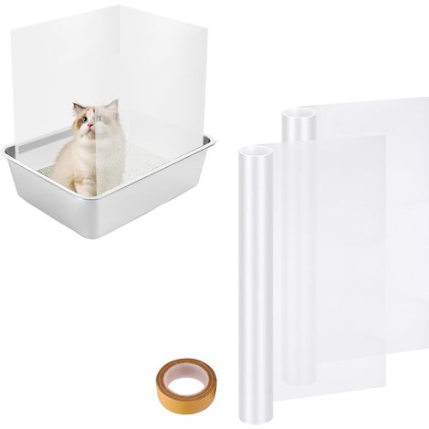 2 Pack Cat Litter Tray Protector 40x48mm High Wall Seamless Open Top Protect against Urine Splash Guards Customize Size (1/5)