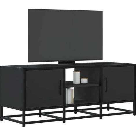 vidaXL TV-Schrank Schwarz 100x35x41 cm Holzwerkstoff und Metall (1/5)