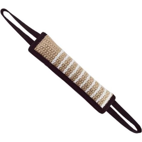 1 saucisse de dentition pour chien - 30 cm - Avec deux poignées - Saucisse à mordre et jeu de fouiller avec chien. (1/2)