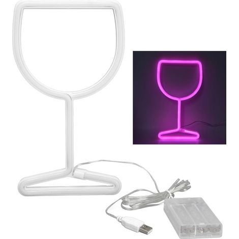 Neon double power supply LED Source of light energy saving Suspension Design Signpink (1/5)