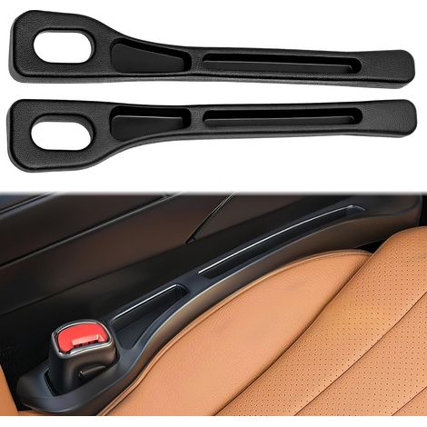 [MAI USATO]Confezione da 2 scatole portaoggetti universali per sedili auto, scatole portaoggetti universali in pelle PU nera per piccoli oggetti, telefoni cellulari (1/5)
