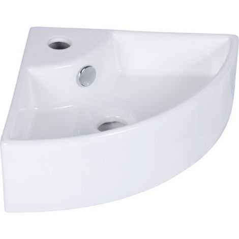 Primaster Eckwaschbecken Keramik Sirena 46 x 32,5 cm weiß
