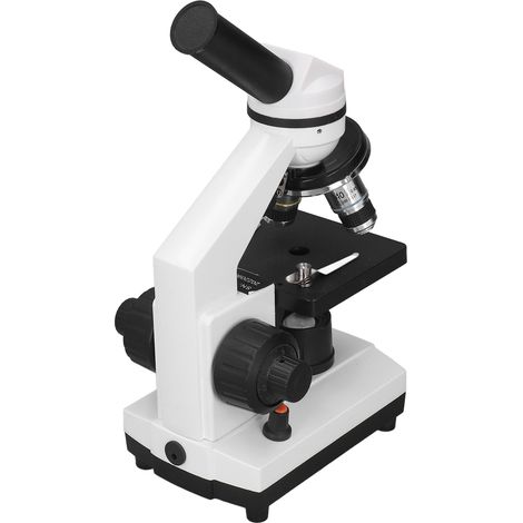 Microscope biologique monoculaire 40X-640X, adapté aux laboratoires d'enseignement, à la recherche histologique et à la vulgarisation scientifique. Alimentation : 100-240 V CA (norme européenne). (1/5)