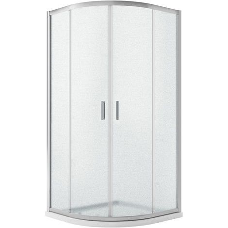Parois cabine de douche demi-circulaire verre opaque h 198 mod. Ready 90X90 cm (1/5)