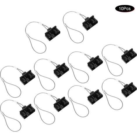 Lot de 10 capuchons anti-poussière noirs pour connecteurs de chariot élévateur, accessoire de quincaillerie en plastique rigide, 50 A (1/5)