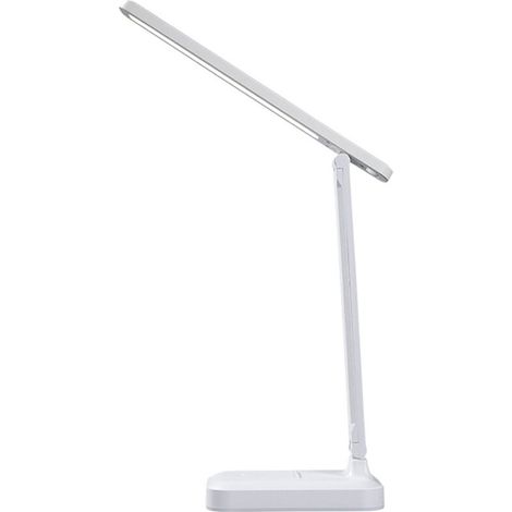 Lampe de Table LED Rechargeable USB, Pliable et Anti-Lumière Bleue, Commande Tactile pour Bureau et Chambre, Blanc Ivoire
