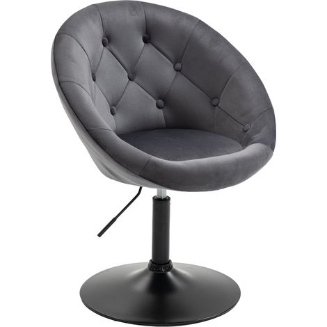 SVITA HAVANNA Sessel Lounge Clubsessel Barhocker Drehsessel Samt Grau