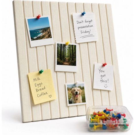 Self-Adhesive Felt Pinboard, Beige, 60 x 40 cm (1/5)