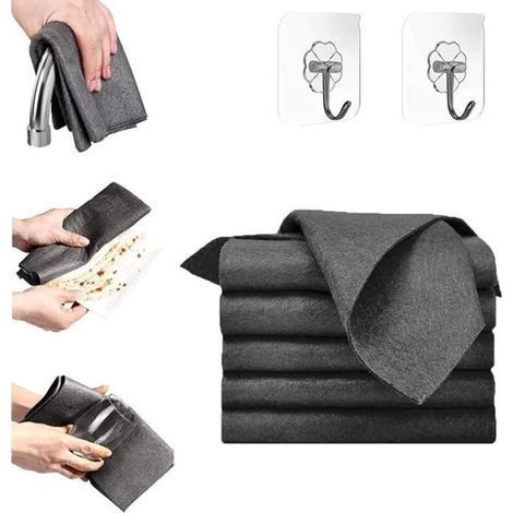 Thickened Magic Cleaning Cloth, Streak-Free Magic Microfiber Cleaning Cloth, Reusable(5Pcs,11.8111.81 Inch) (1/4)