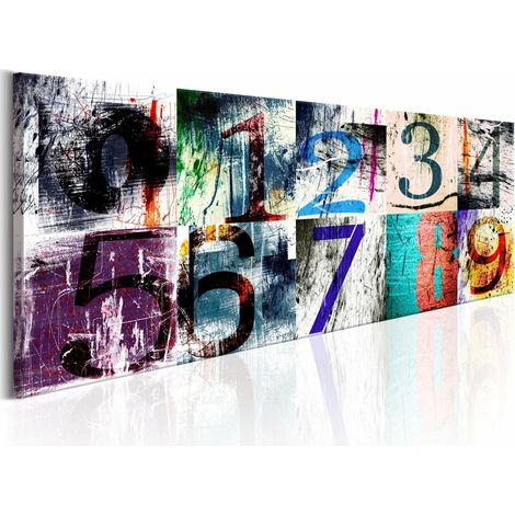Tableau nombres de couleurs - 135 x 45 cm (1/4)