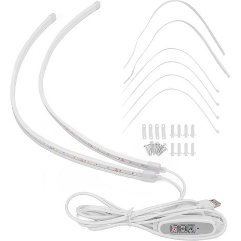 Silicone LED Grow Light Strip, 60 LEDs, 4 Dimmable Levels, 3000K, Plant Grow Light with Memory Timer for Indoor Plants (1/5)