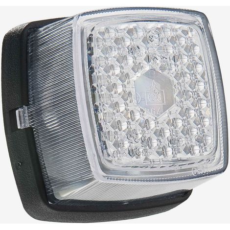 Maxter – Feu de gabarit blanc 63 x 67 x 43 mm – Fixation par vis – Entraxe 30 mm – Lampe 5W pour remorque