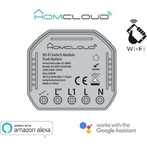 Módulo de botones inteligentes homcloud as-sbm1- wifi incorporado
