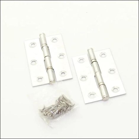 Charnière de porte silencieuse renforcée en acier inoxydable 201, pour portes et fenêtres à battants, modèle à roulement de 2,5 pouces, avec 2 vis. (1/3)