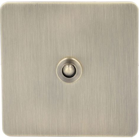 Interrupteur bascule AC250V 1 poste – Panneau inox finition bronze antique – Unipolaire 2 positions – Style rétro pour maison (1/5)