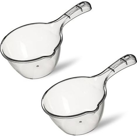 Lot de 2 louches à eau en plastique, cuillère de bain, cuillère de douche, pelle à eau pour salle de bain – article essentiel pour la maison (1/5)