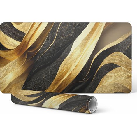 Alfombrilla de escritorio para teclado y accesorios, l铆neas onduladas, 100x50 cm