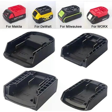 Praktischer tragbarer und robuster ABS-DIY-Adapter mit Batterieanschluss für Makita/DeWalt/WORX/Milwaukee 18V Lithium-Batterien (1/4)
