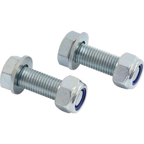 Boule d'attelage et boulons et écrous M16 X 55 mm, lot de 2,Lot de 2 vis de fixation chape d'attelage et rotule (1/2)