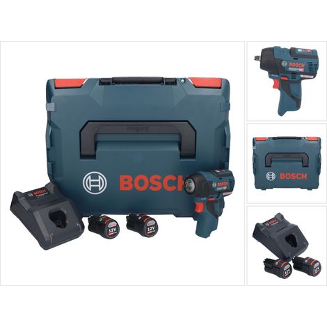 Atornillador de impacto Bosch Professional GDS 12V-115 + 2 baterías de 3,0Ah + L-BOXX - 06019E0103