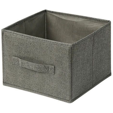 Lot de 2 boîtes de rangement grises – organisateur pour dressing, bureau, chambre d'enfant – boîte de rangement pliable – boîte en tissu pour vêtements, jouets, accessoires