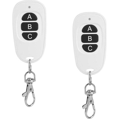 Télécommande Ev1527, Garage Télécommande 433Mhz, 3 Canaux Télécommande sans Fil Émetteur pour Contrôle Facile(2 articles) (1/4)