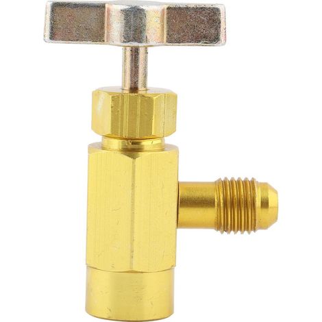Outil ouvre-bouteille de valve, précision élevée, filetage 1/4 SAE pour bouteilles de réfrigérant, 1/2 ACME TT1214 (1/5)